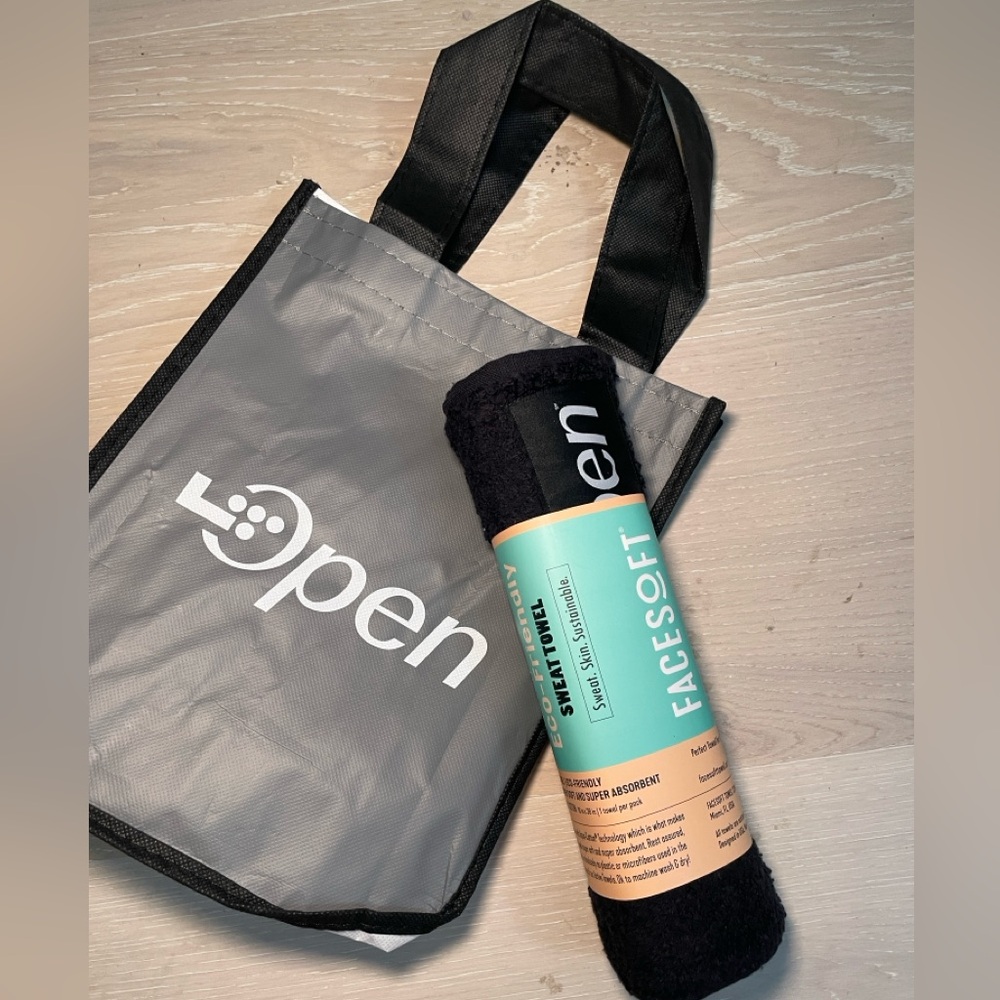 Lifetime Open Pickleball Tournament Tote‎ Bag with Face Soft Eco Sweat Towel